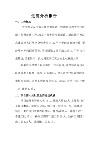 施工进度分析报告