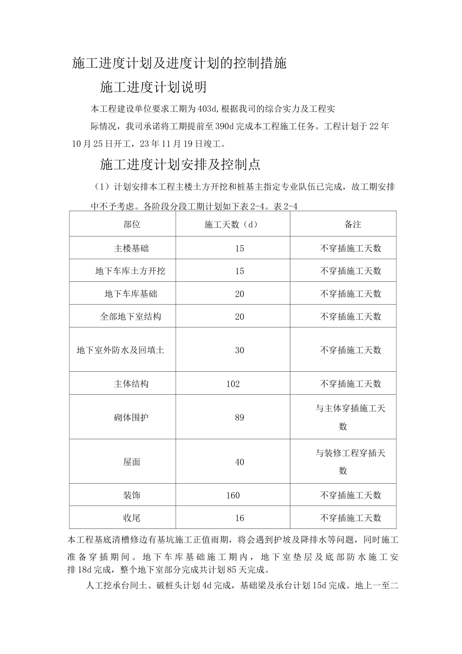 施工进度计划及进度计划的控制措施_第1页