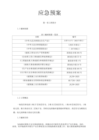 施工项目应急预案