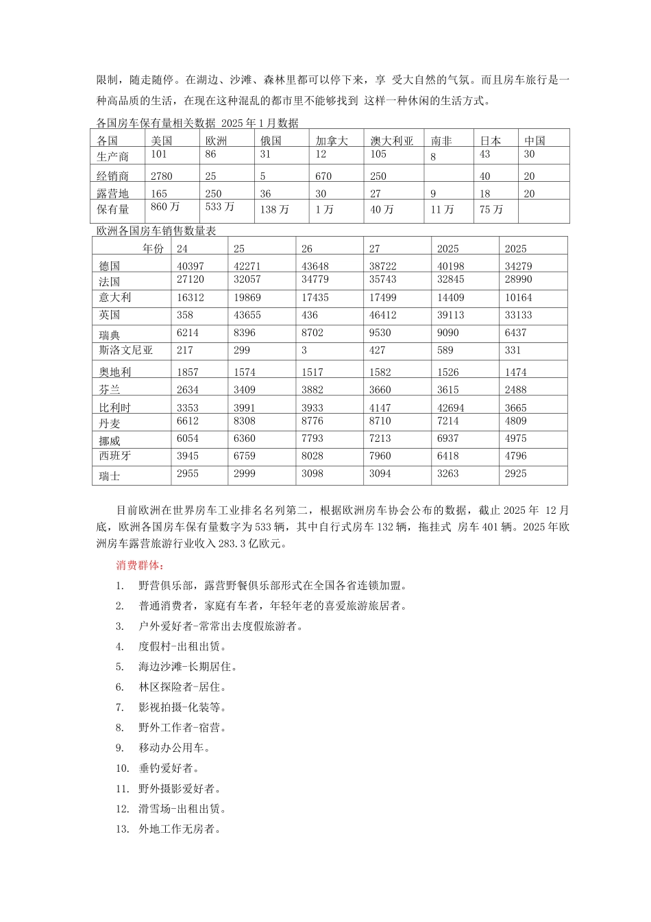 旅居型房车商业计划书_第2页
