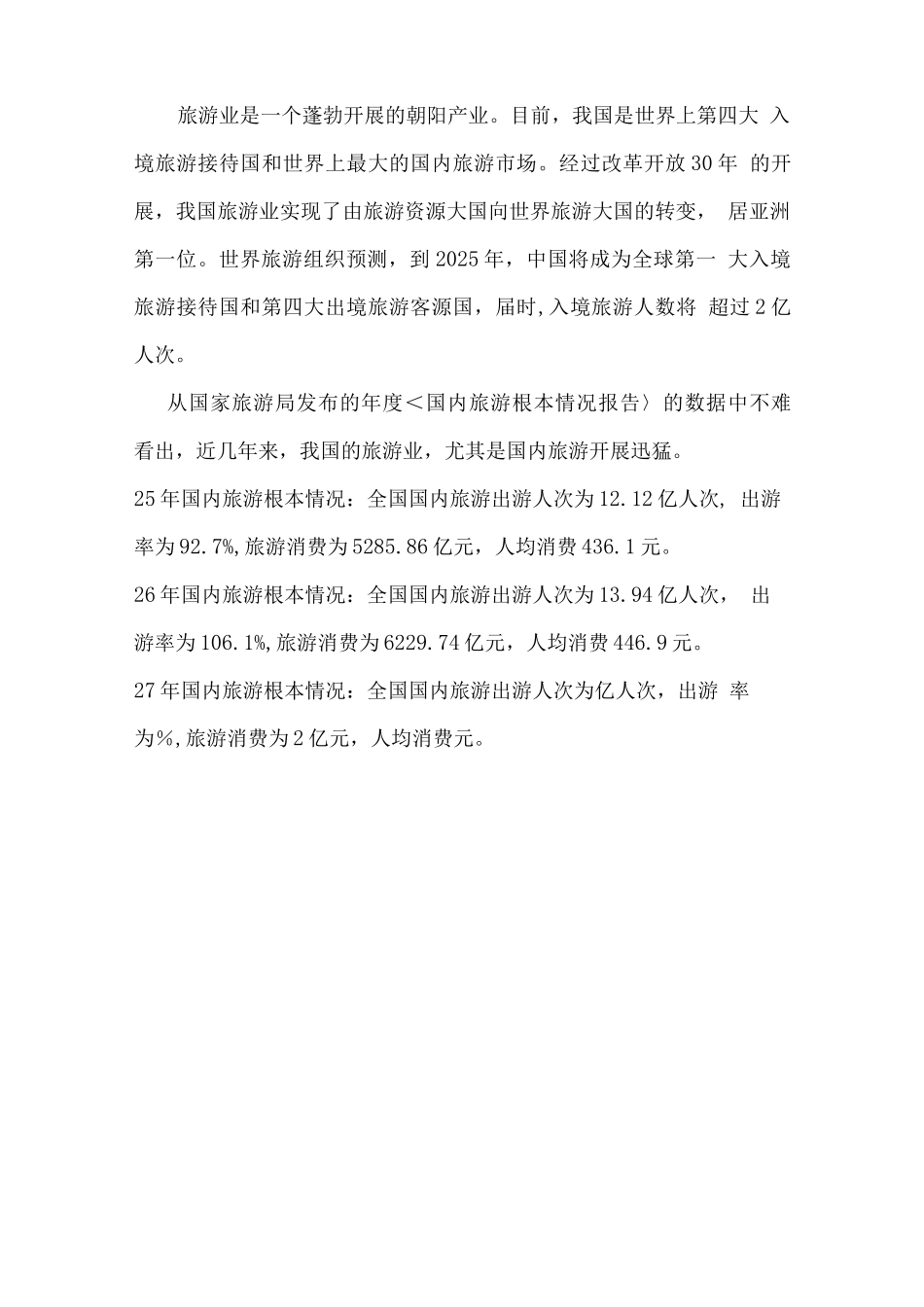 旅游创业计划书_第3页