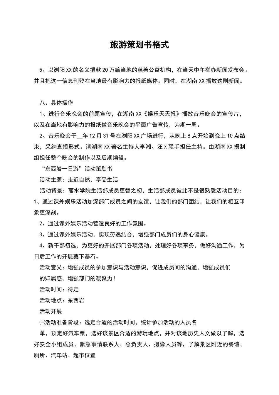 旅游策划书格式_第1页