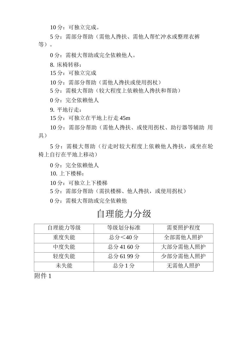 日常生活能力评定Barthel指数评分细则_第2页
