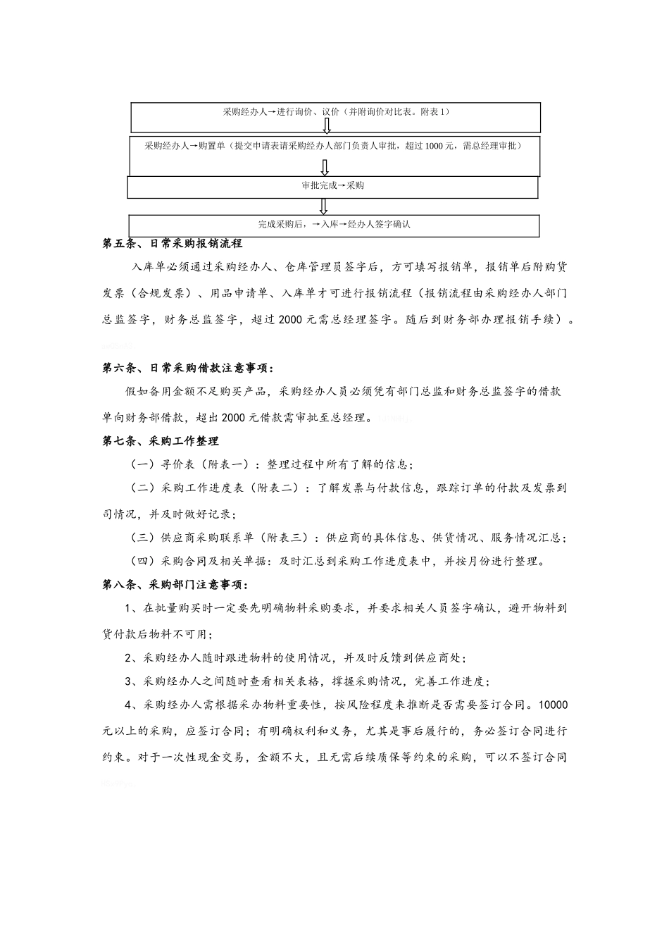 日常采购流程及管理制度_第3页