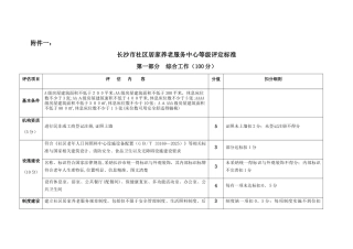 日间照料和居家养老和社区养老评估标准表