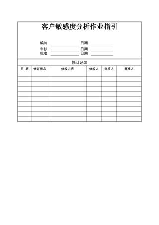 旭辉客户敏感度分析作业指引