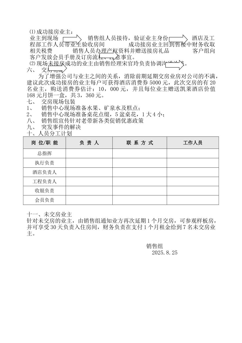 昆明某大型楼盘交房方案_第2页