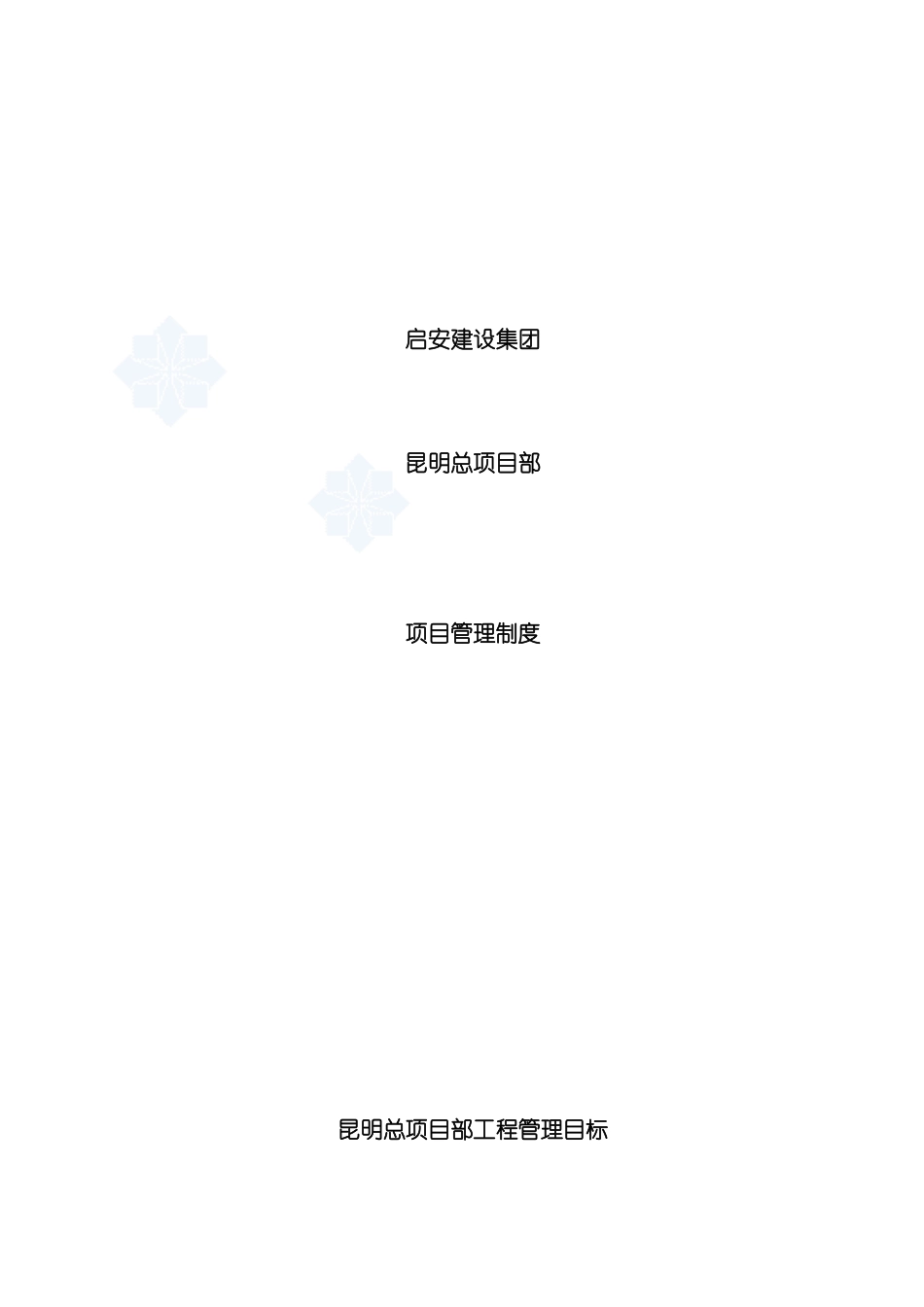 昆明项目管理制度汇编模板_第2页