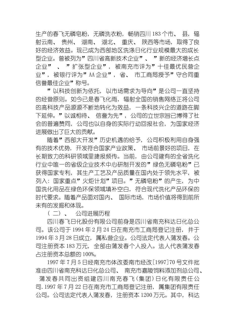 春飞股份商业计划书模板_第3页