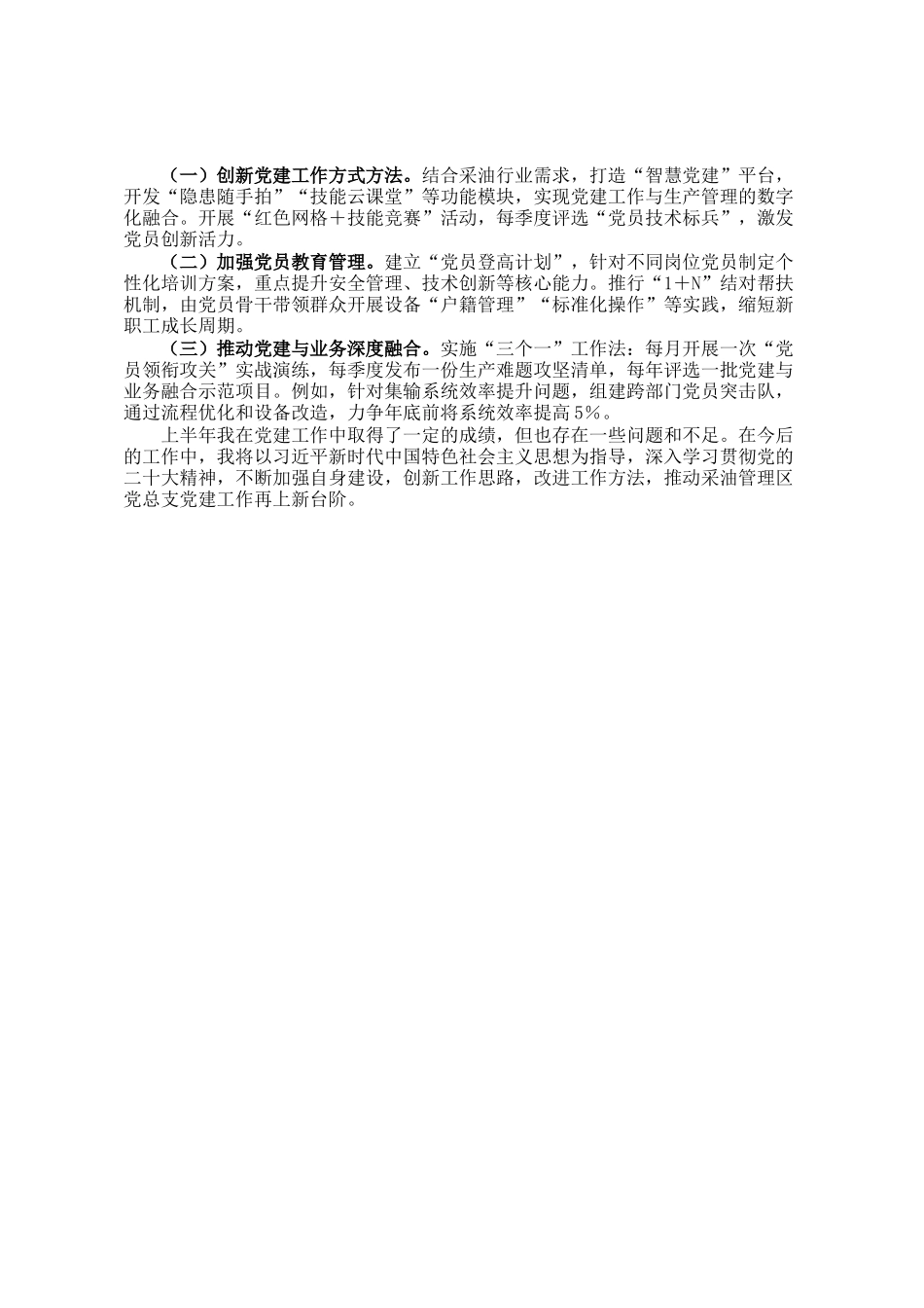 党总支书记2025年上半年述职报告_第2页