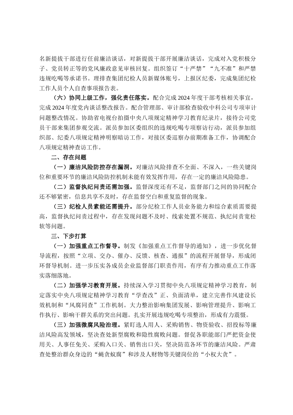 集团2025年上半年纪检监察工作汇报_第2页