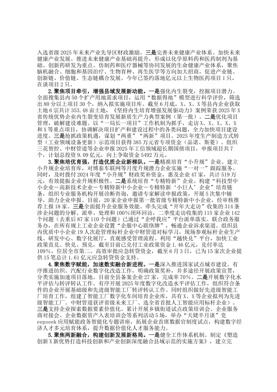 经信局2025年上半年工作总结和下半年工作思路_第2页