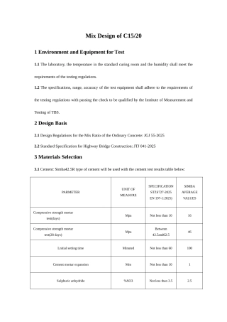 普通混凝土配合比设计说明英