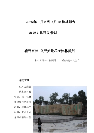 景区活动策划MicrosoftWord文档
