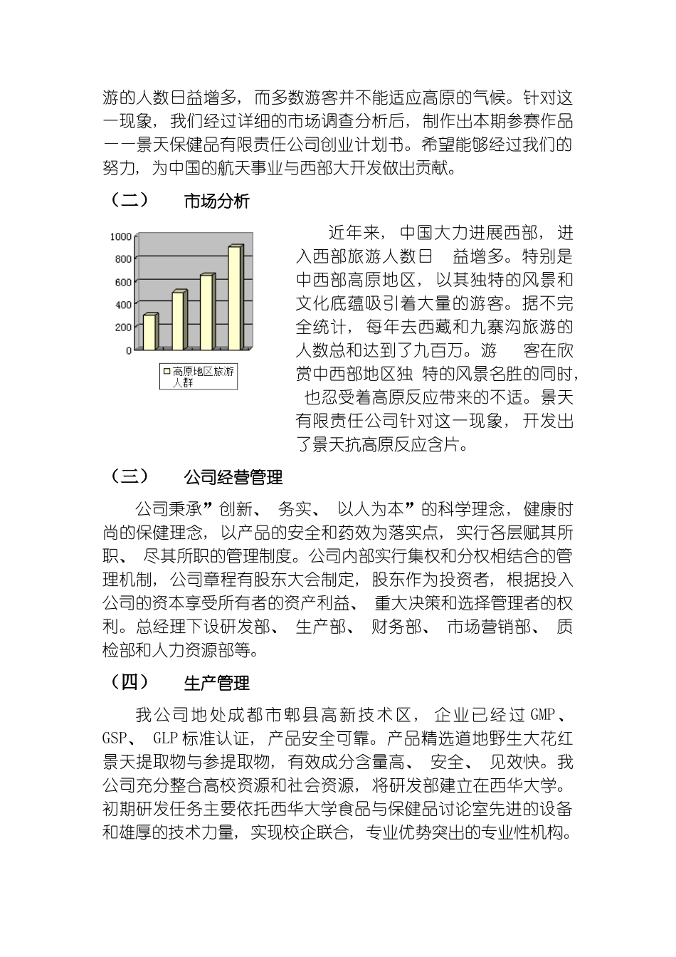 景天保健品有限责任公司创业计划书模板_第3页