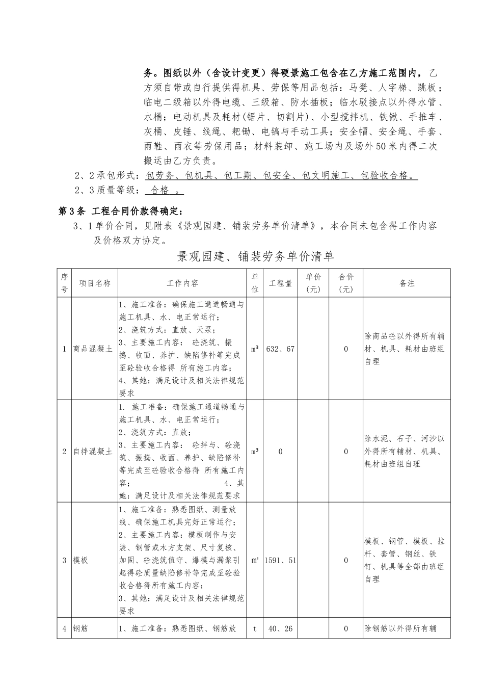 景观园建、铺装劳务分包合同_第2页