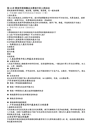 景观学原理概论及景观中的人类活动