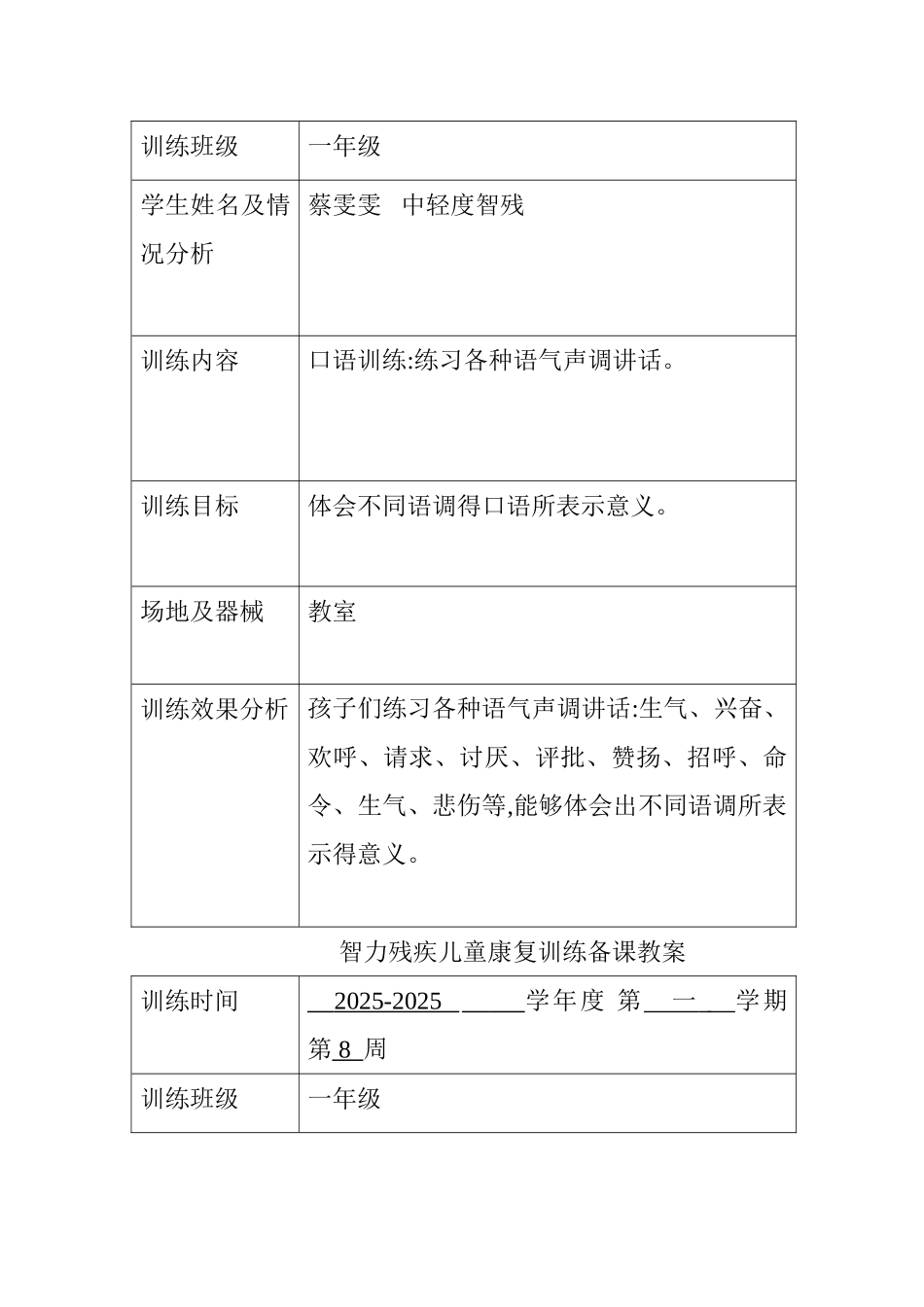 智力残疾儿童康复训练教案_第3页