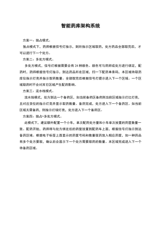 智能药库架构系统