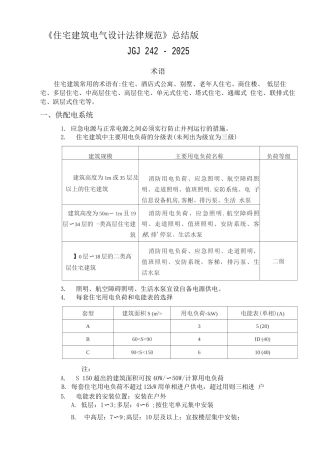 最-新《住宅建筑电气设计规范》