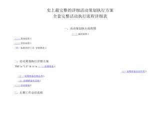 最完整的详细活动策划执行方案