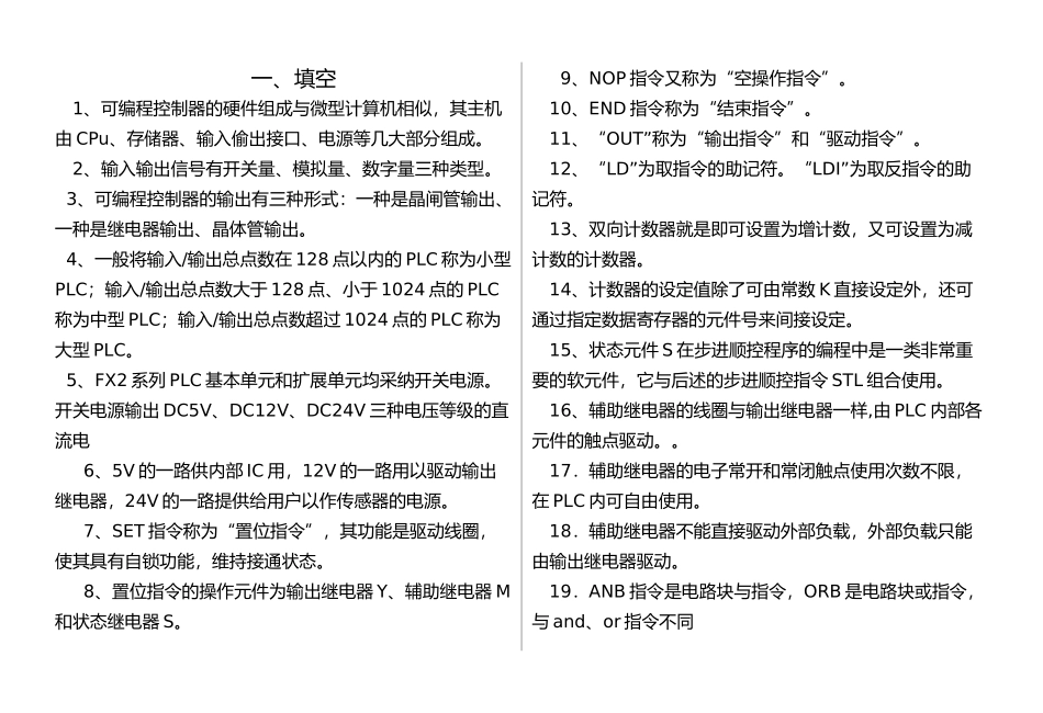 最新PLC试题库及答案_第2页