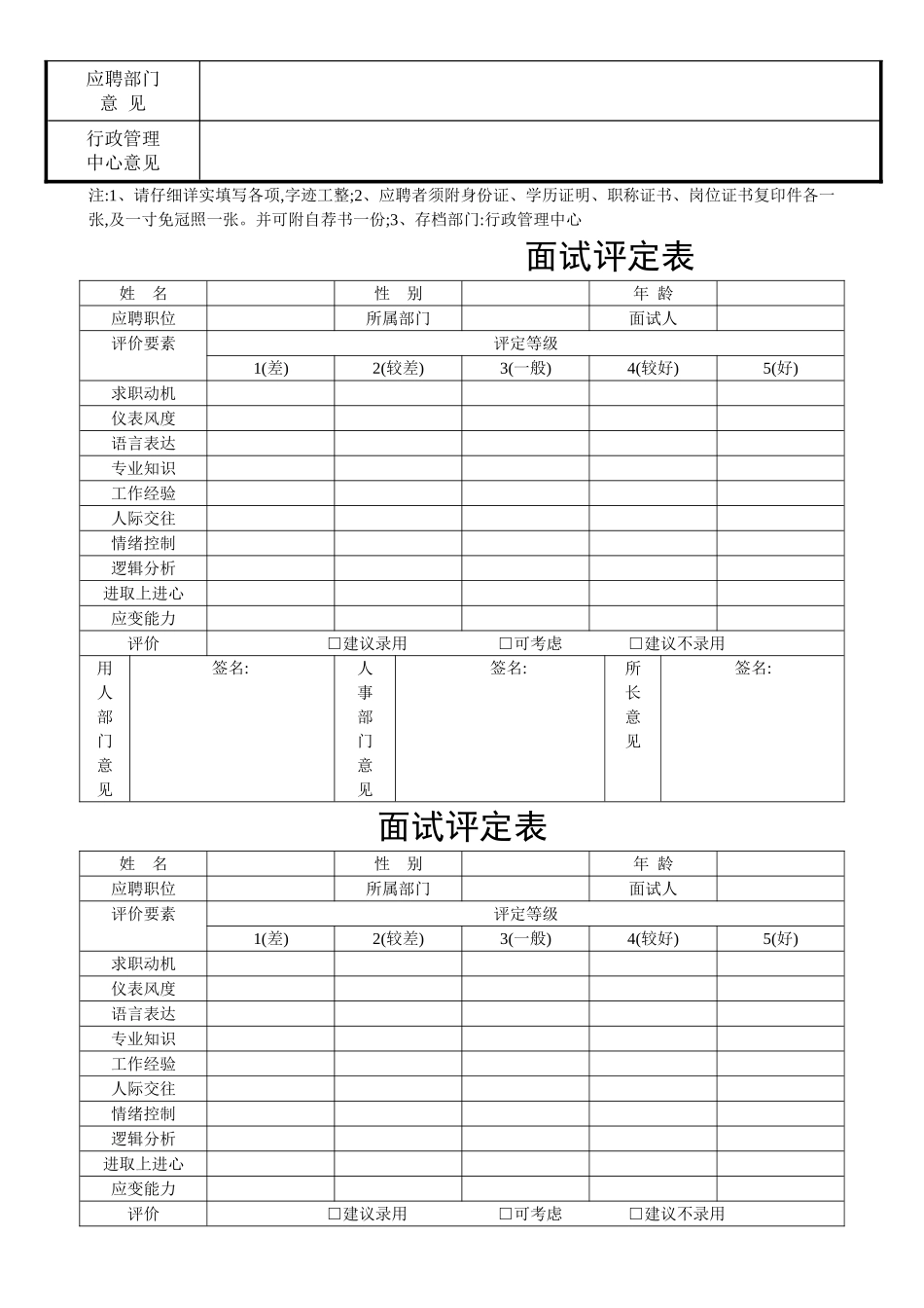 最新实用人力资源表格大全_第3页