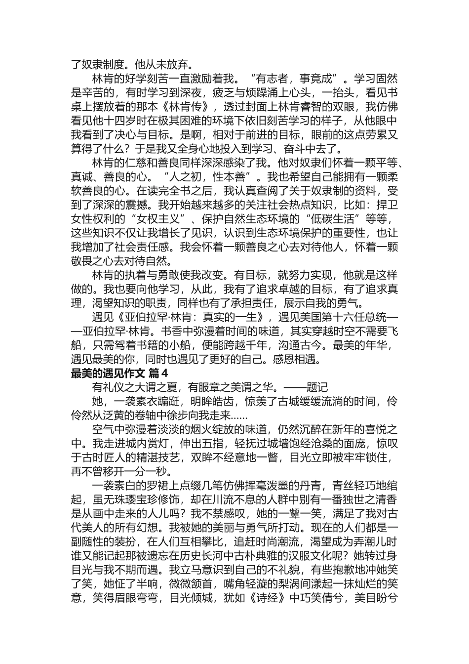 最美的遇见作文_第3页