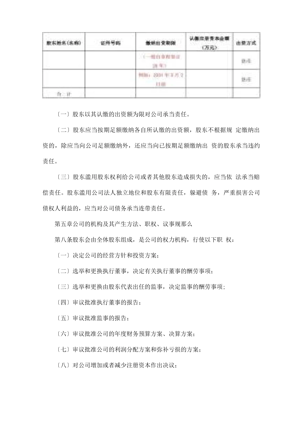 有限公司章程简易_第2页