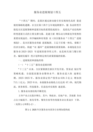 服务业发展规划