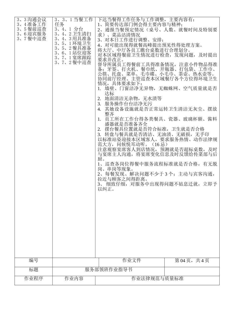 服务部领班作业指导书_第3页