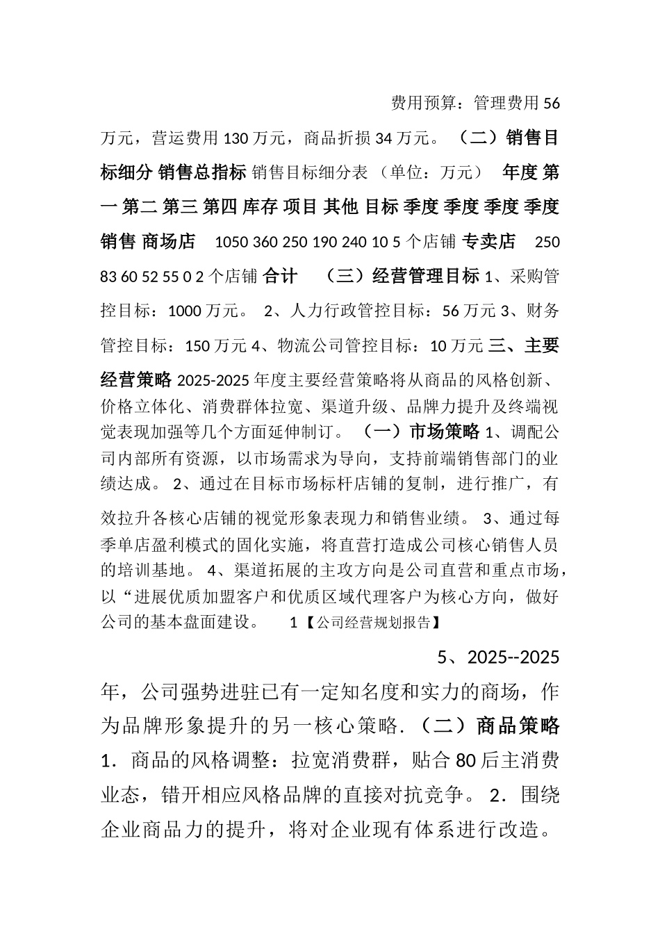 服装企业年度经营计划书-2_第2页