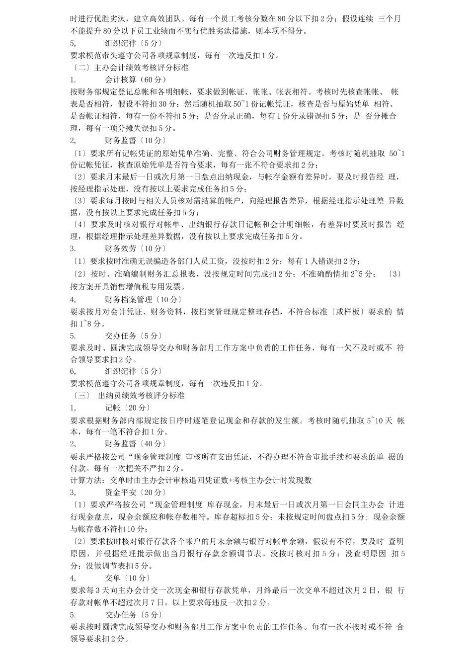 服装公司岗位责任说明及绩效考核标准_第3页