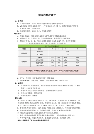 服装店男装业绩整改提升方案项目落地