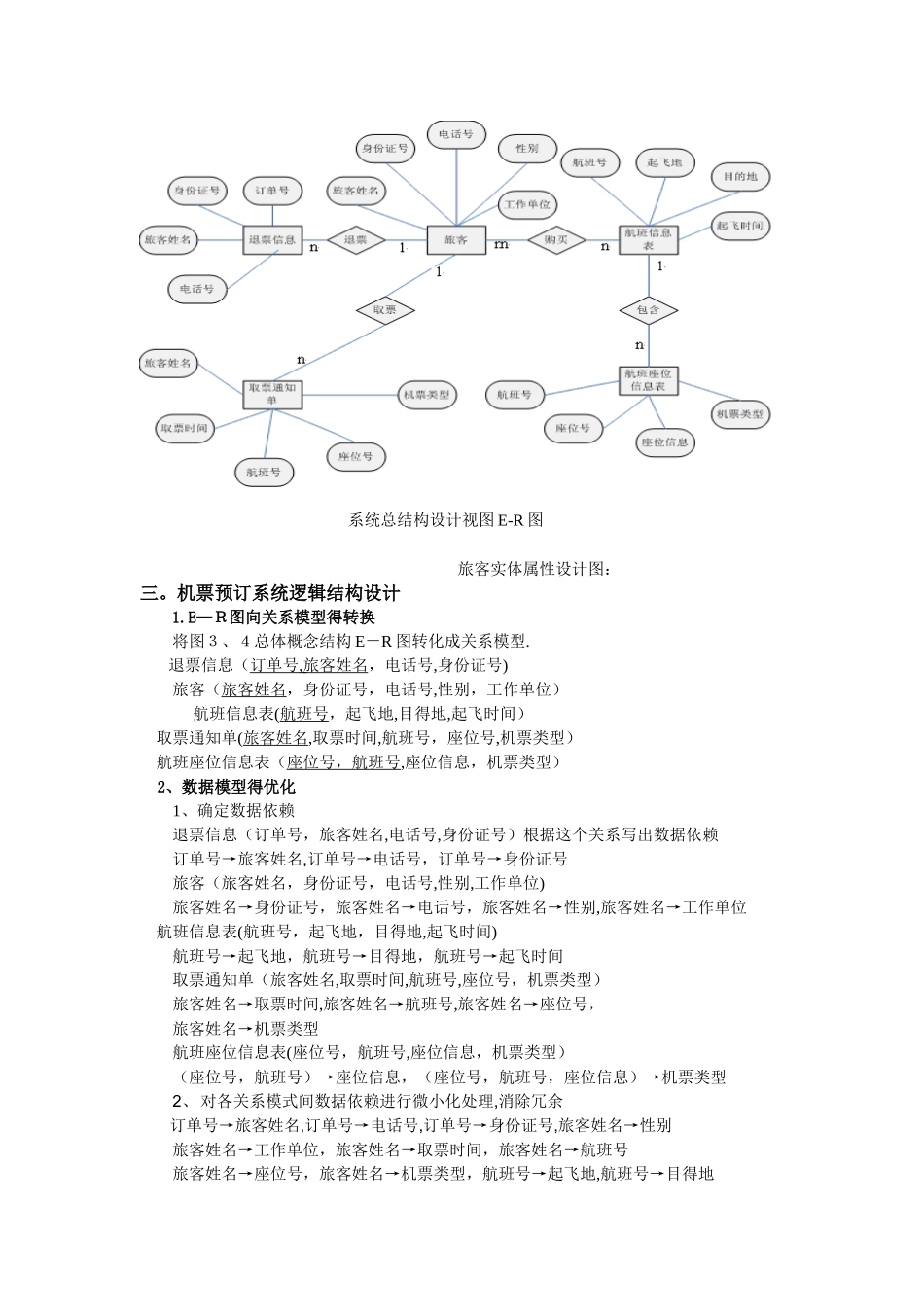 机票预订系统——数据库课程设计——设计报告_第3页