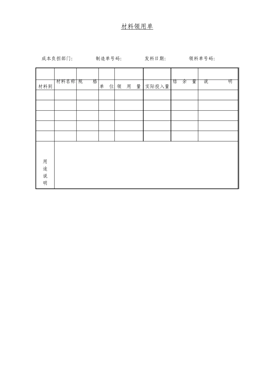 材料领用单模板_第1页