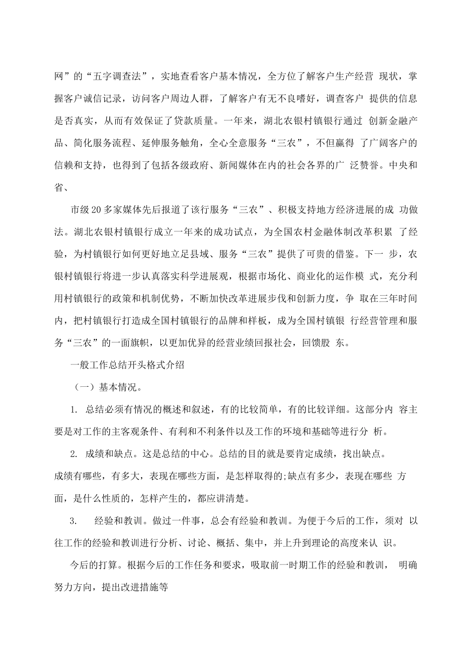 村镇银行工作总结_第3页
