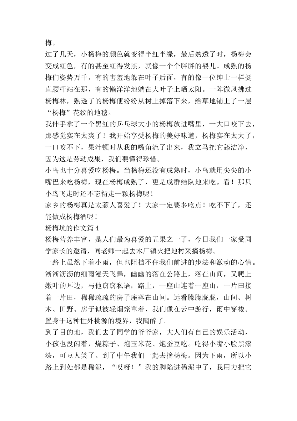杨梅坑的作文7篇_第3页