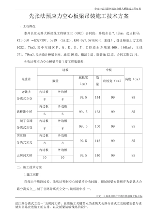 板梁吊装施工技术方案