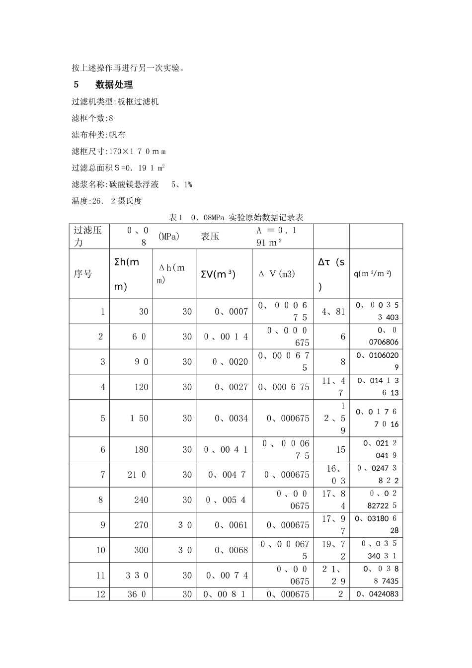 板框过滤实验报告_第3页