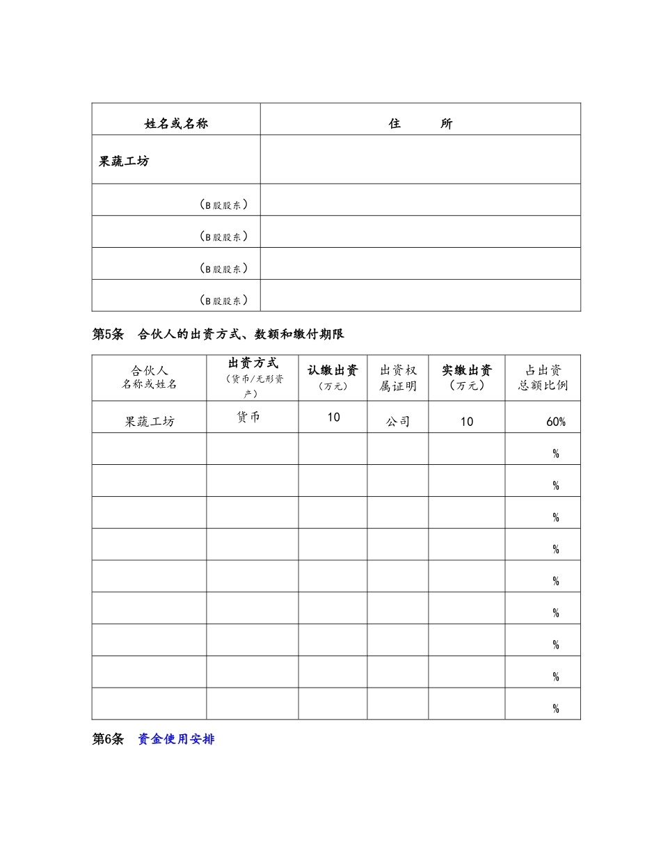果蔬工坊众筹合伙协议_第3页