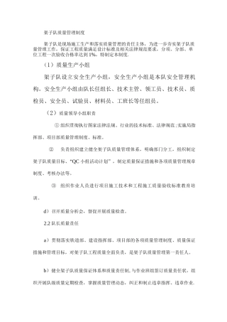 架子队质量管理办法