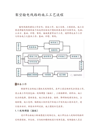 架空输电线路的施工工艺流程