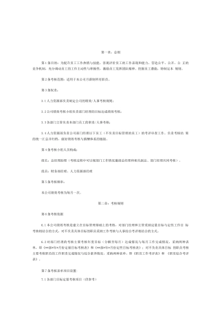 某公司绩效考核制度