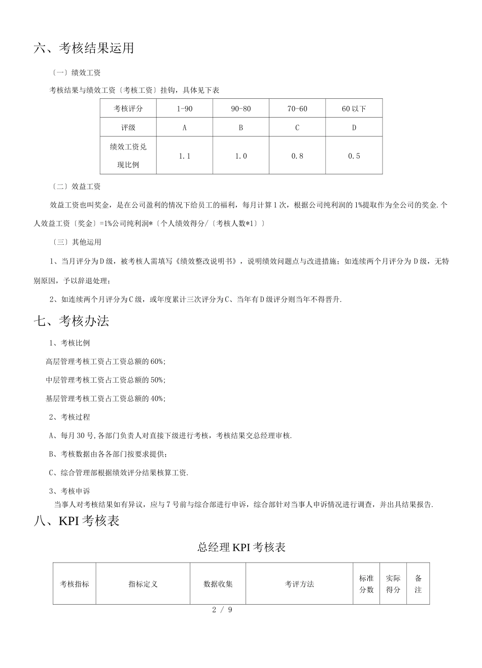 某公司绩效考核方案_第2页