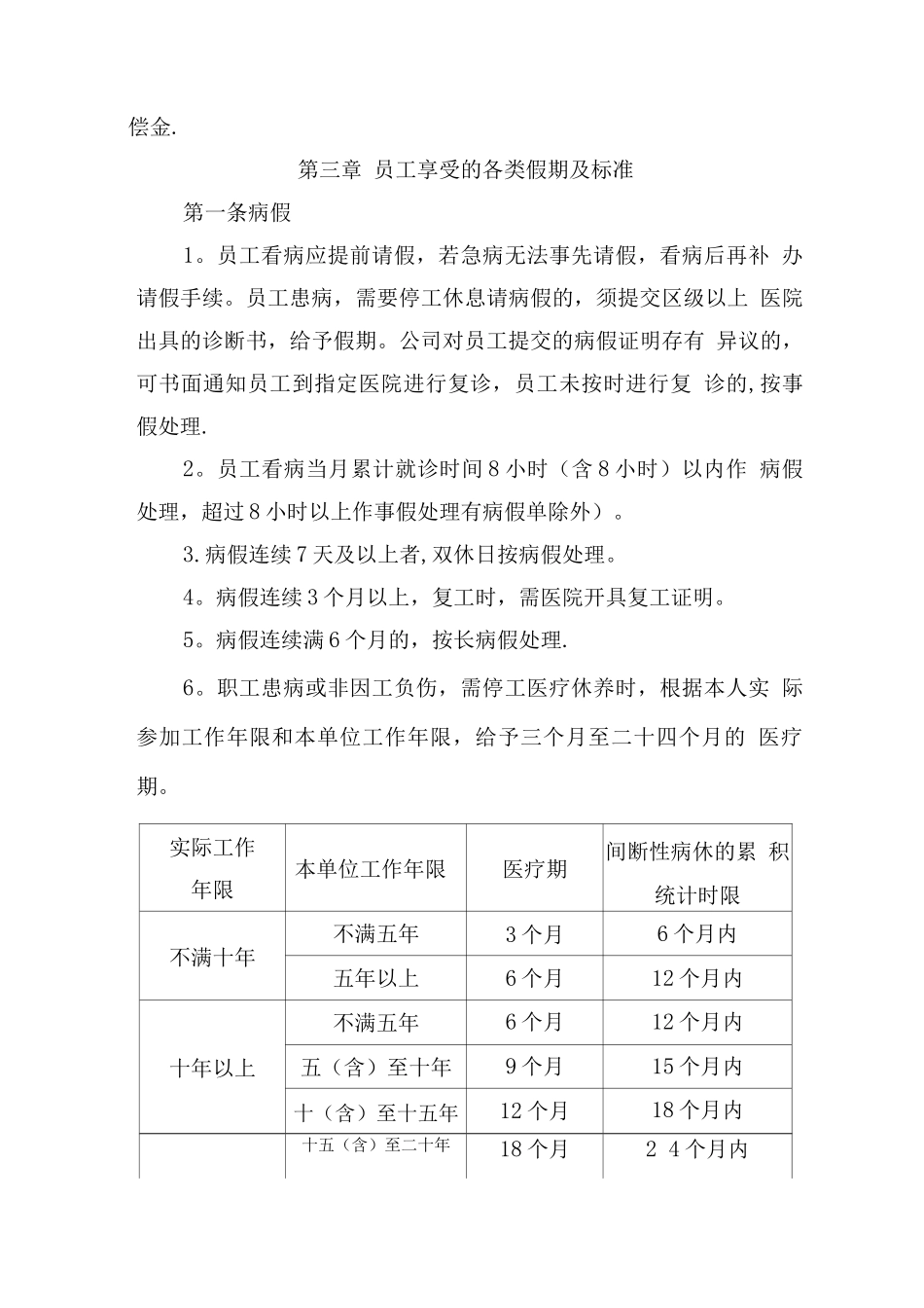 某国企公司员工考勤与休假管理办法_第3页