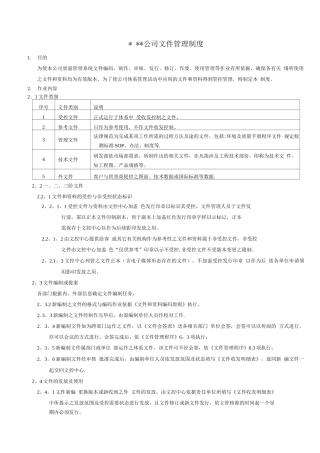 某地产公司文件管理制度