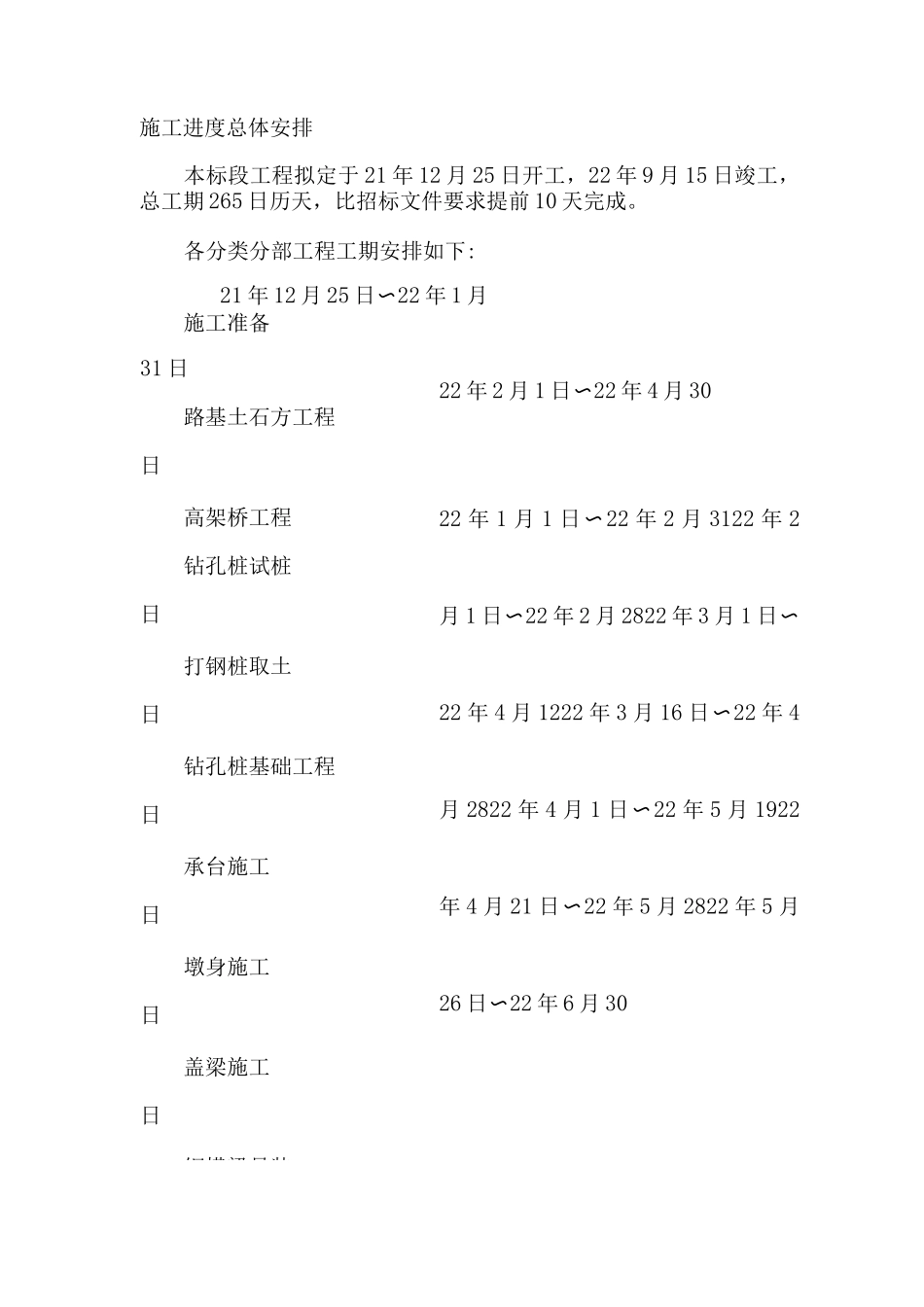 某地铁施工进度计划及工期保证措施_第2页