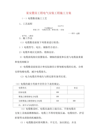 某安置房工程电气安装工程施工方案