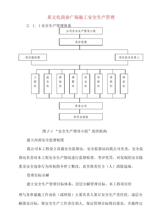 某文化商业广场施工安全生产管理